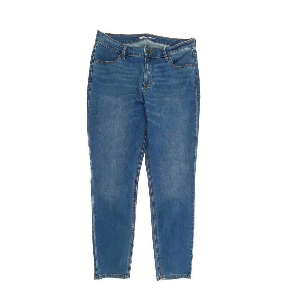 Old Navy Super Skinny Ankle Mid Rise Women's size 8 Medium Wash Blue Denim jeans